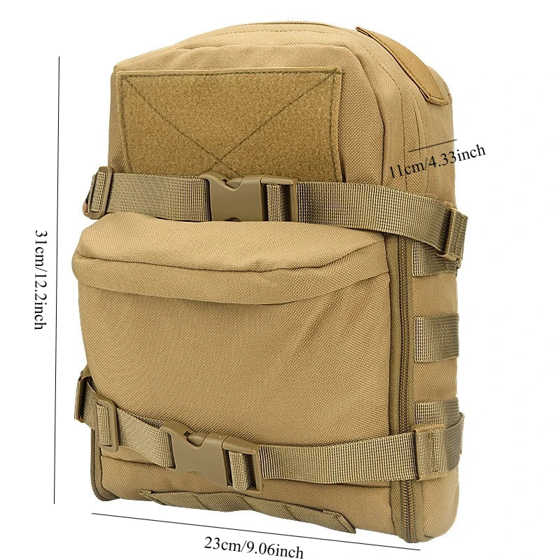 Tactical Molle  Bag, Mini Water Storage Backpack, Outdoor Assault Vest Pouch, Sports Portable Water Carrier