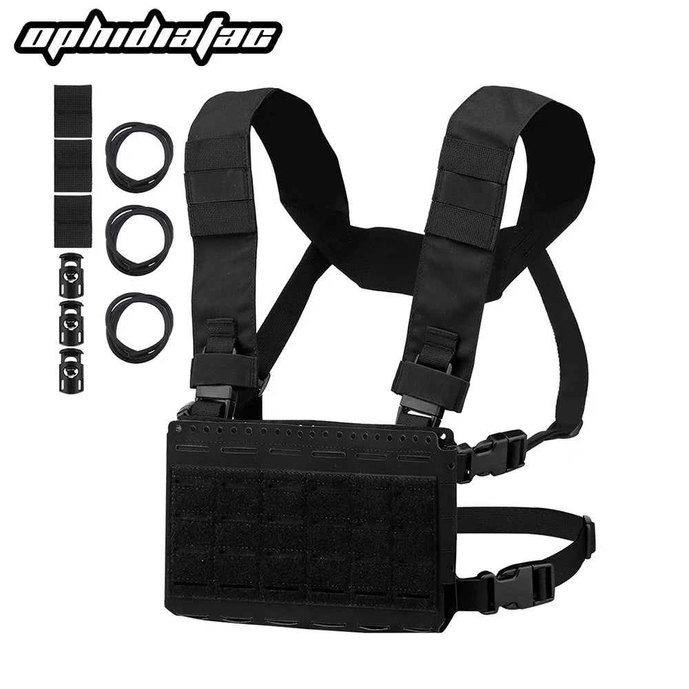 OPHIDIANTAC SSMK5 Split Chest Harness with Moles 5.56 Three-Pocket Hunting Jacket for Vehicle, Compatible with LV119 SPC JPC2.0