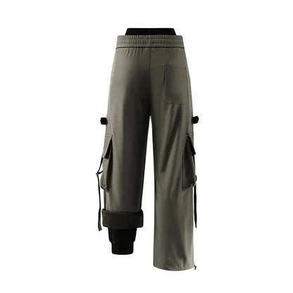 Winter Hiking Pants Men Outdoor 3 In 1 Waterproof Windproof Mountaineering Sports Trousers Warm Solid Camping Skiing Cargo Pants
