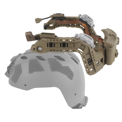 Tactical Modular ARC Rail Set With LED Light IR Flashlight Signal Light Battery Box Integrated Hunting Fast Airsoft Helmet Gear