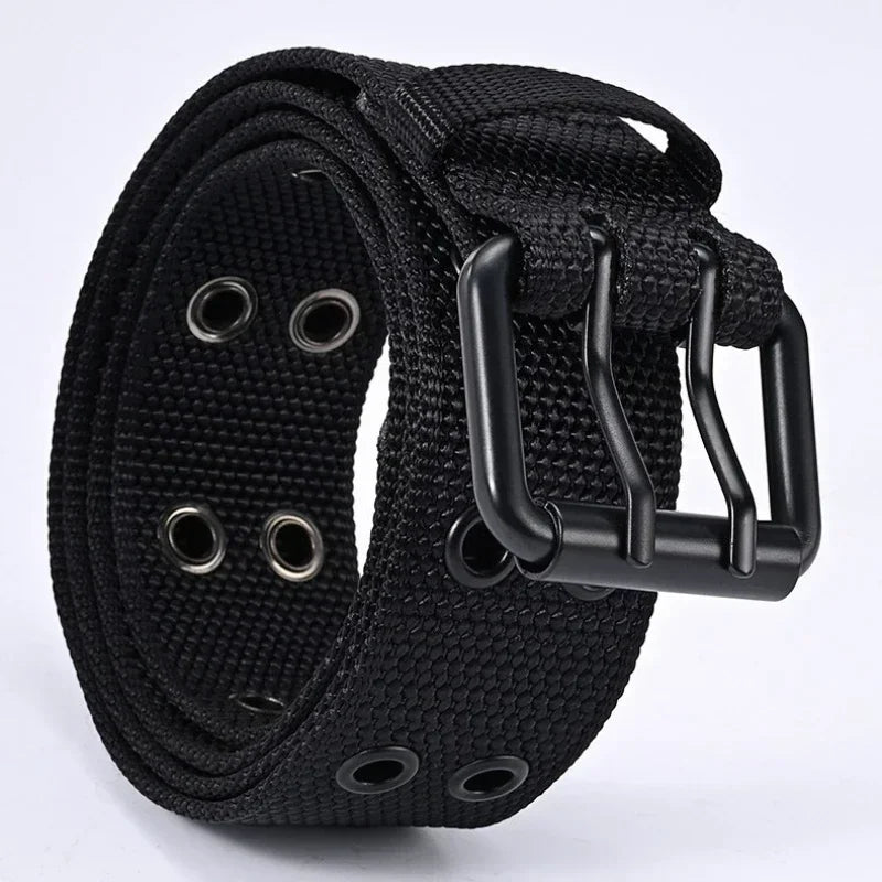 2026 New Men Breathable Nylon Fabric Belt outdoor sport Belt Pin Buckle Trousers Jeans Belt