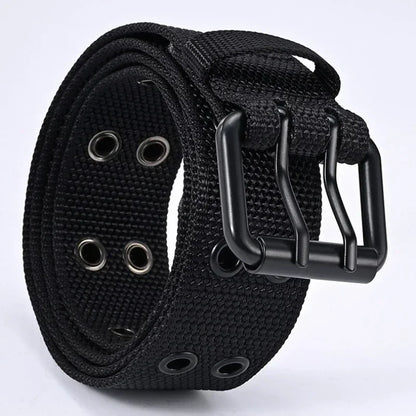 2026 New Men Breathable Nylon Fabric Belt outdoor sport Belt Pin Buckle Trousers Jeans Belt