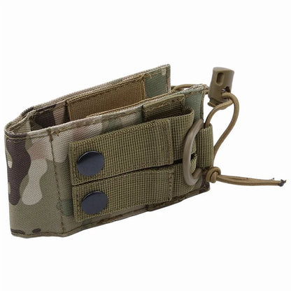 Nylon Talkie Case Adjustable Walkie Talkie Bag Molle Two Way Radio Holster Pouch Tactical Hunting Interphone Hanging Bag