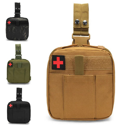 Tactical Leg Wrap Medical Kit, Multifunctional First Aid Kit Waist Pack, Outdoor Multifunctional MOLLE Accessory EDC Tool Pouch