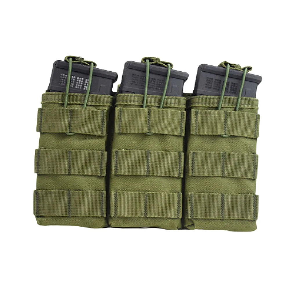Triple Magazine Pouchs Molle Pouch 7.62 AK 74 47 AR15 M4 5.56 Rifle Ammo Mag Bag Airsoft Gun Accessories Torch Holster