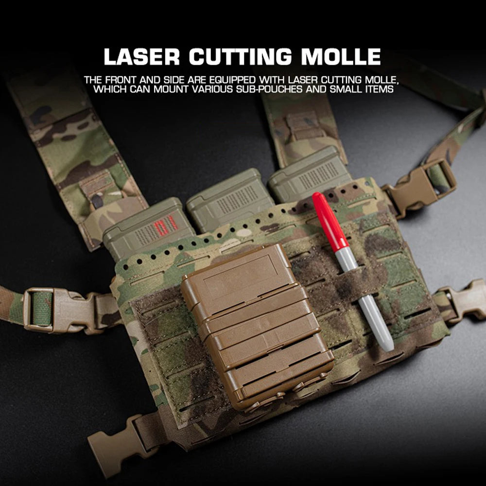 Tactical MK5 Chest Rig with 5.56 Triple Magazine Pouch Molle SS MKV Micro Fight Chassis Plate Carrier Hunting Airsoft Gear