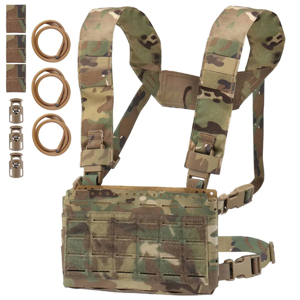 Tactical Chest Rig MK5 Micro Fight Chassis MKV Fit 5.56 M4 AR15 Mag Pouch Adjustable MOLLE Airsoft Hunting Vest Chest Rig Gear