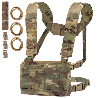 Tactical Chest Rig MK5 Micro Fight Chassis MKV Fit 5.56 M4 AR15 Mag Pouch Adjustable MOLLE Airsoft Hunting Vest Chest Rig Gear
