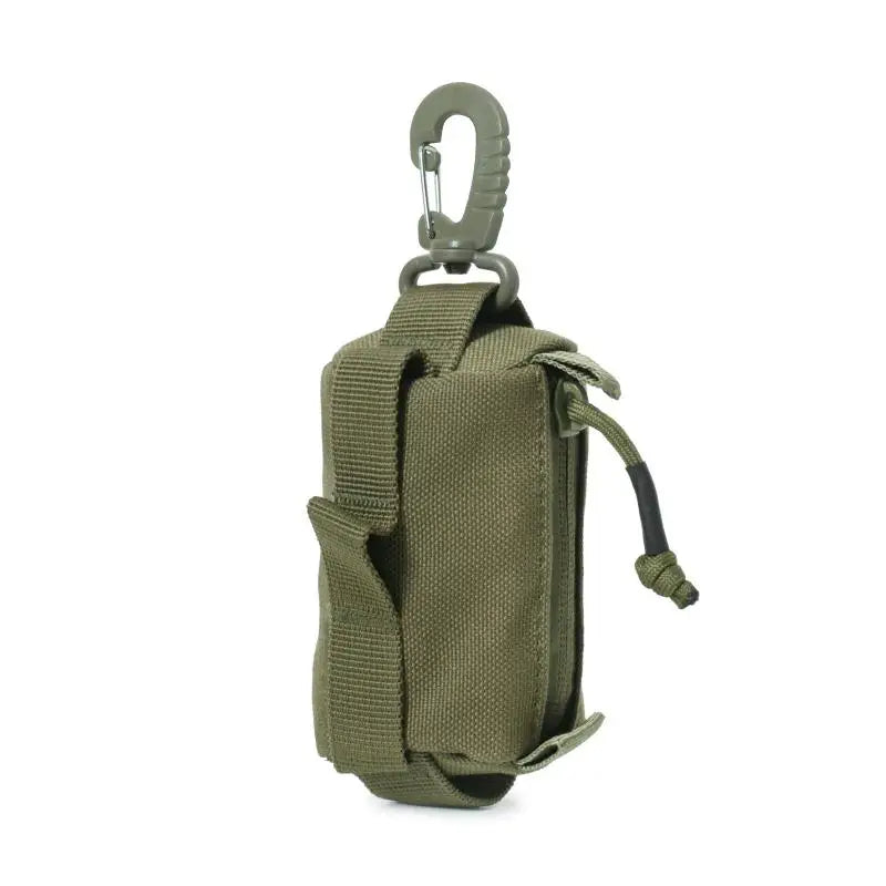 Outdoor Buckle Bag EDC Pouch Zipper Key Holder Pocket Portable Wallet for Small Tools Travel Gear