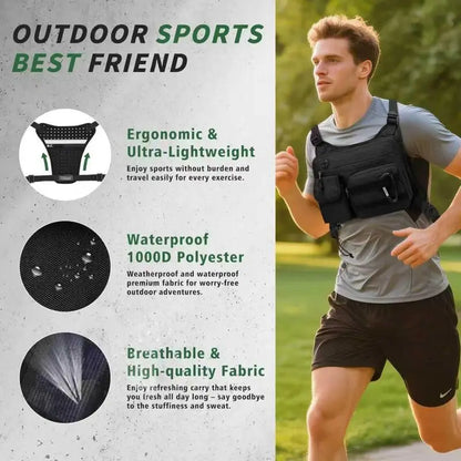 Outdoor Tactical Vest Bag Multi-Functional Waterproof Wear-resistant Backpack Sports Travel Camping Tactical Chest Bag For Men