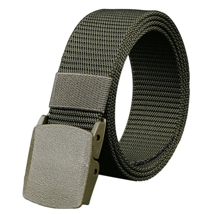 120cm Men Female Belts Military Nylon Adjustable Belt Outdoor Travel Tactical Waist Belt with Plastic Buckle for Pants 6 Colors