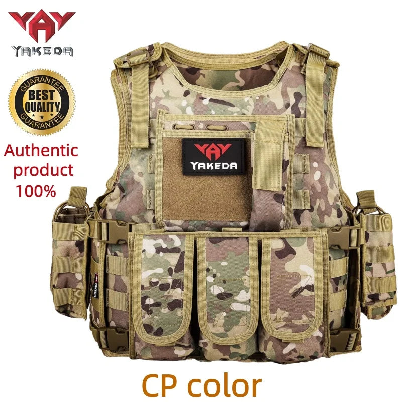 YAKEDA Multi-functional Wear-resistant Tactical Vest Outdoor Training Clothes Outdoor Equipment Protective Waistcoat