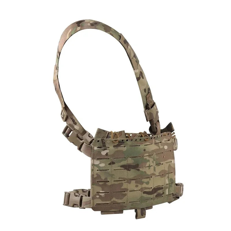 Modular Alpha 34 Split‑Front Chest Rig Quick Release Laser Cut Panels Adjustable Tactical Harness For Airsoft CS Game Hunting