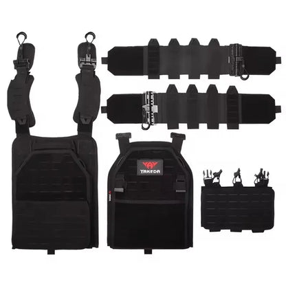 YAKEDA Tactical Vest 6094 Fast Detachable Light Laser Cut Outdoor Hunting Black Gear Carry Vest of High Quality
