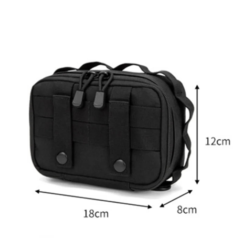Outdoor Camping Tactical Fanny Pack Paper Storage Bag Sports Waist Hanging Bag Multifunctional Durable Molle Accessory Pouch