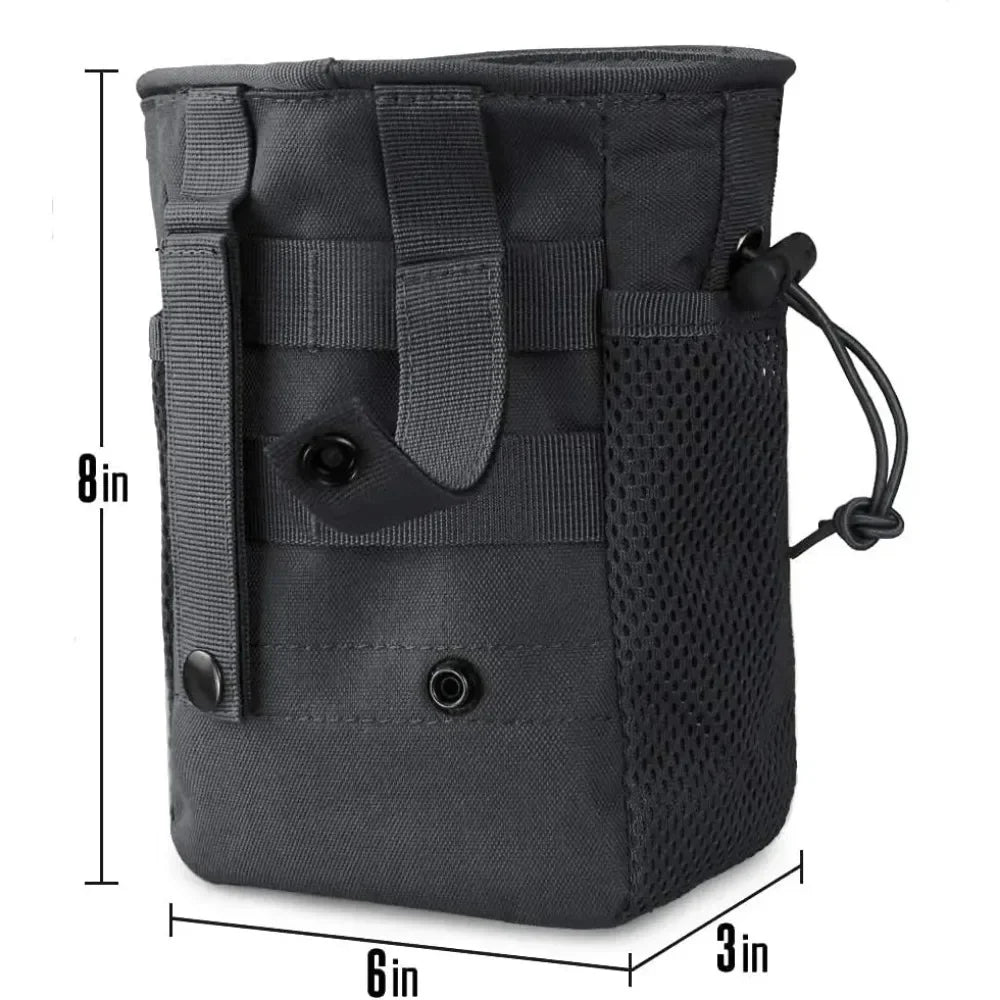 1Pcs 19x12x6cm Waterproof Nylon Camouflage Outdoor Molle Waist Pack Recycle Dump Drop Pouch for Hiking Hunting EDC Accessories