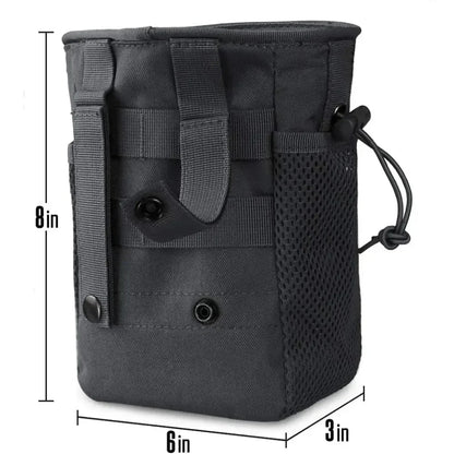 1Pcs 19x12x6cm Waterproof Nylon Camouflage Outdoor Molle Waist Pack Recycle Dump Drop Pouch for Hiking Hunting EDC Accessories