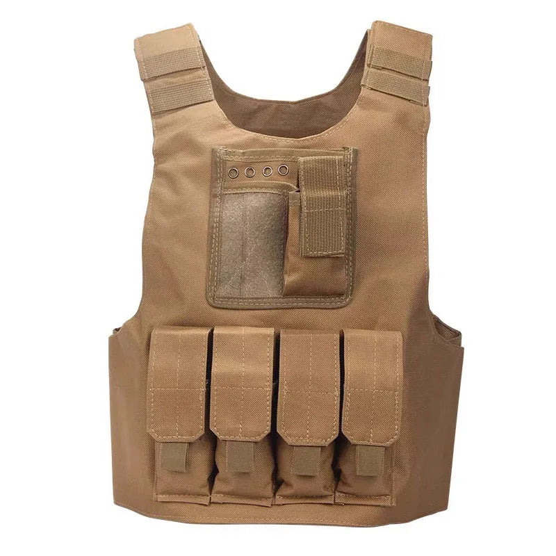 Kids Camouflage Vest Resistant Breathable Combat Vest With Multi Pocket Paintball Tactical Waistcoat CS Gear Sniper Uniform