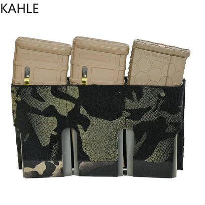 Tactical Triple 556 Magazine Pouch Airsoft Pistol Mag Pouch Kangaroo Insert 5.56 AR Magazines Hunting Bag Plate Carrier