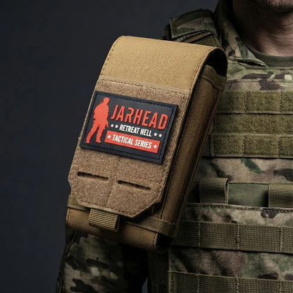 Tactical Laser Phone Pouch With Patche Molle Waist Pack Universal Accessories Pack EDC Hiking Hunting Camping Phone Bag