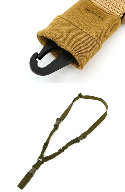 Tactical Single Point Shoulder Sling Strap With Metal Buckle Outdoor Rifle Shotgun Carry Belt Hunting Gear Accessory
