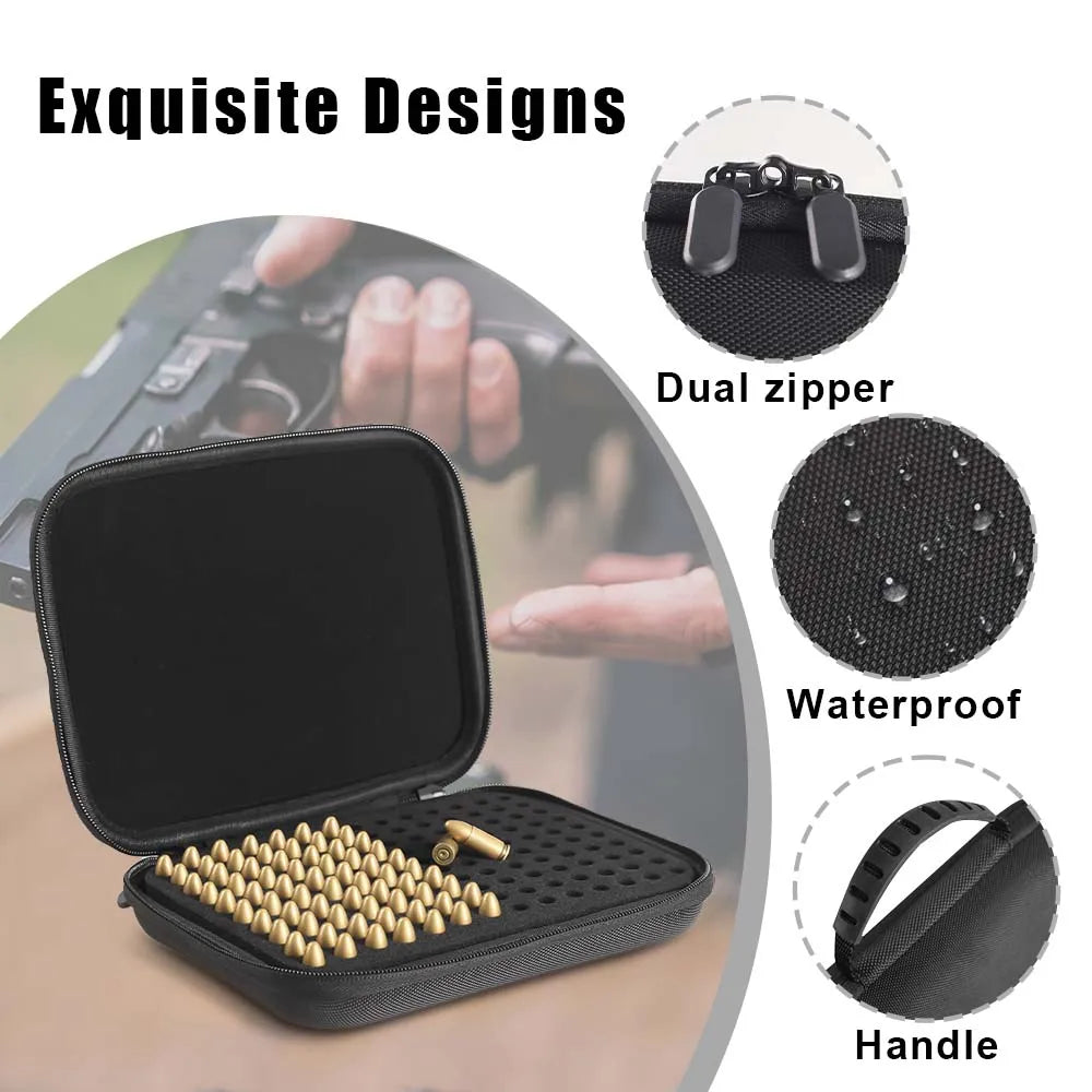 140 Rounds Tactical Ammo Bullet Bag Ammo Storage Case Portable Ammunition Case Ammo Pouch Holder for 9mm Luger/9mm Makarov