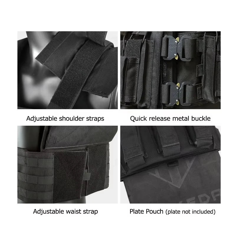 Custom Tactical Vest Bag Hunting Gear Custom Fishing Vest Bag Fully Protection Tactical Vest Outdoor Training Backpack