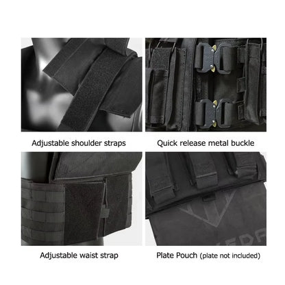 Custom Tactical Vest Bag Hunting Gear Custom Fishing Vest Bag Fully Protection Tactical Vest Outdoor Training Backpack