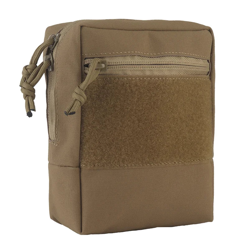 Large Capacity Extended Height MOLLE Pouch Fabric Fastener Design Belt Vest and Gear Panel Mount Outdoor Equipment Storage