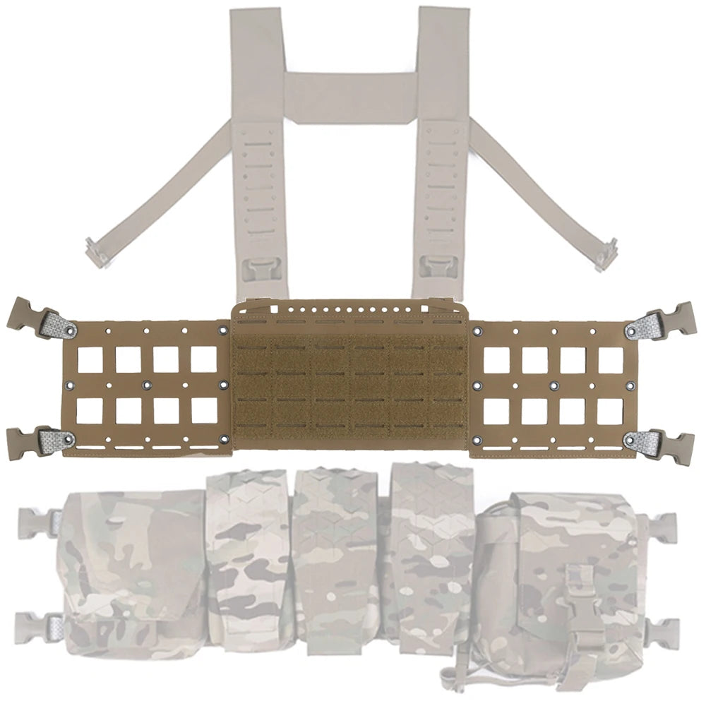 Tactical Chest Rig Rapid Extended Thing Chassis III with MOLLE System for GP/SPUD/SACK Radio Bag Magazine Pouch Expansion Gear