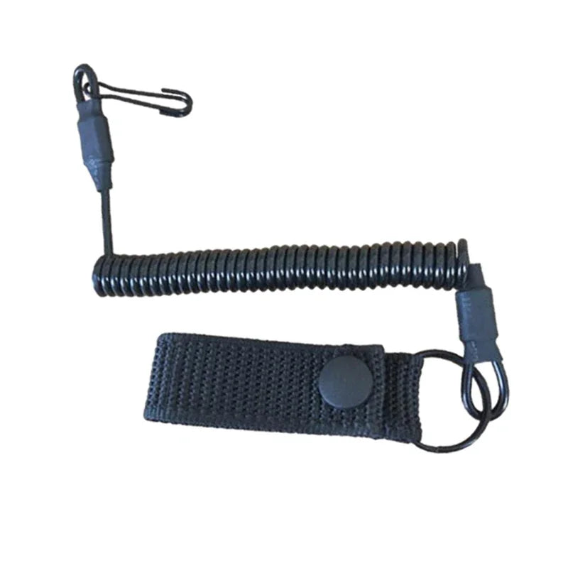 Tactical Retractable Spring Elastic Rope Anti-lost Elastic Lanyard Strap Phone Keychain Portable Fishing Lanyards Outdoor Tool