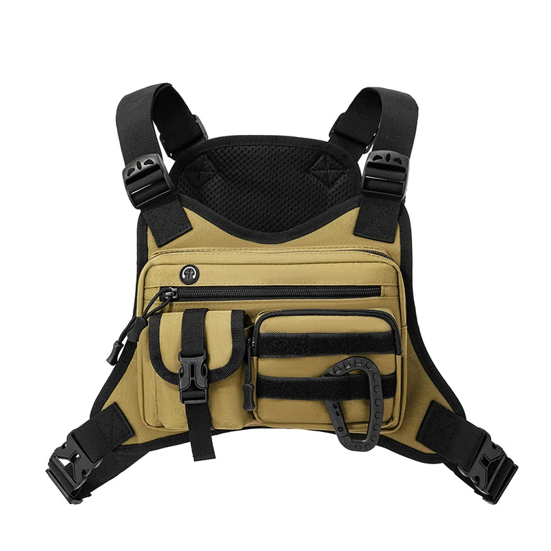 Outdoor Sports Chest Bag Vest Men Women Backpack Multi Pocket Travel Work Front Rig Fanny Pack Running Cycling Tactical EDC Bag