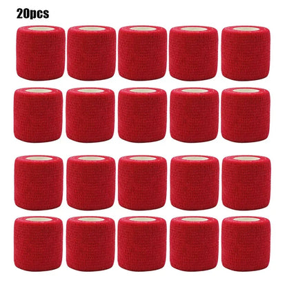1/3/6/20PCS Sports Self Adhesive Bandages Anti-slip Red Elasticn Athletic Nonwove Waterproof Elastic  Wrist Ankle Bandages