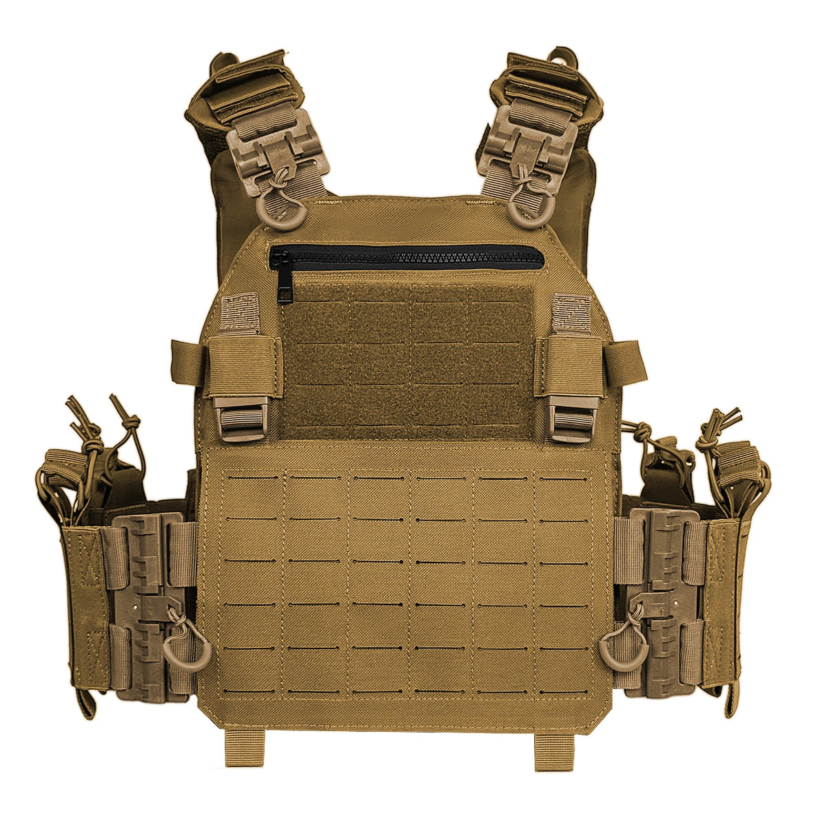 Outdoor multifunctional laser MOLLE hunting vest, breathable and detachable, with multiple equipment bags for reassembly
