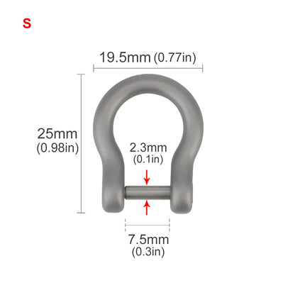 U Shape Titanium Alloy Horseshoe Buckle Detachable Hook Keychain Outdoor Tool EDC