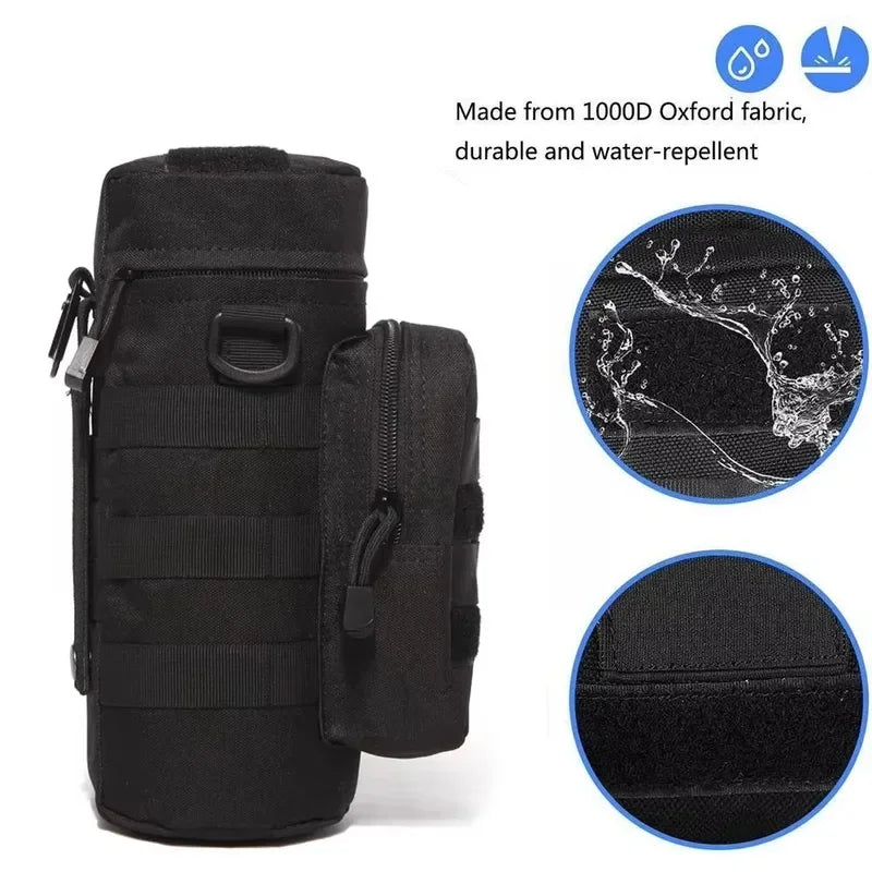 Tactical Molle Water Bottle Bag Pouch Holder Outdoor Travel Camping Hiking Cycling Fishing Hunting Water Bottle Kettle Carrier