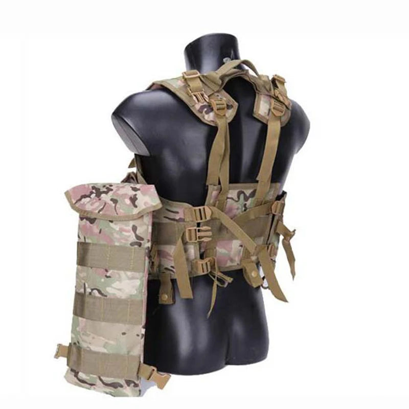 Outdoor Shooting CS Airsoft Molle Vest Hunting Camouflage Vest Tactical Equipment Men Combat Sport Vest With Water Bag