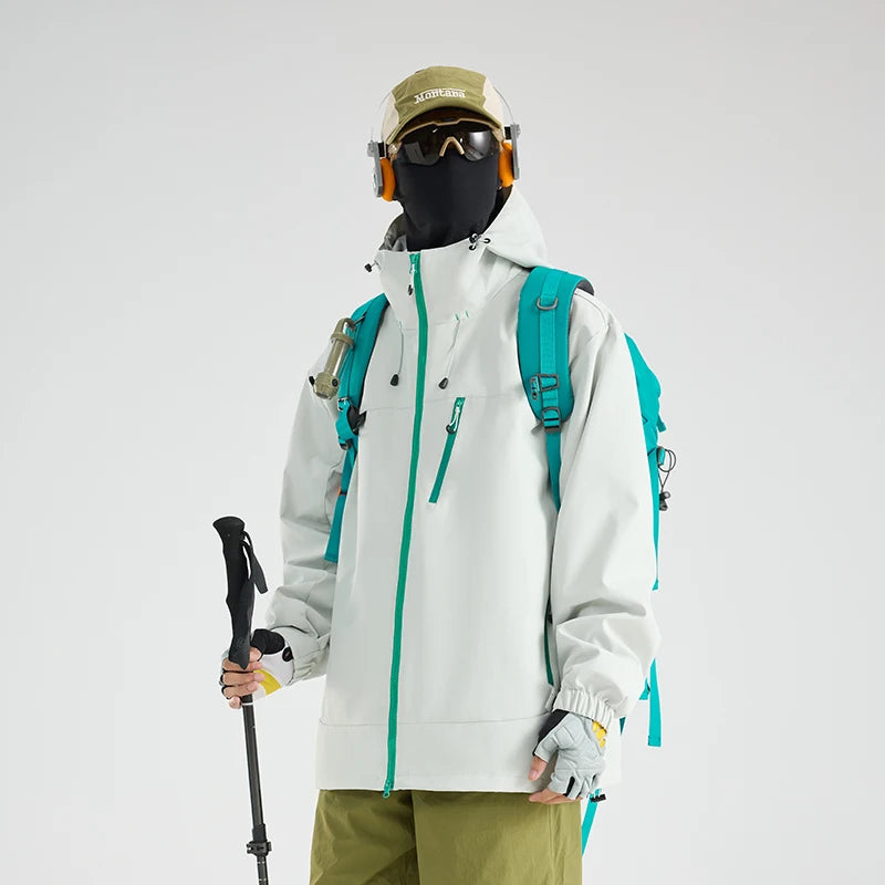 CHRLCK Men Women Hiking 3-in-1 Jackets Waterproof New Windproof Windbreaker Camping Climbing Trekking Outdoor Jacket Unisex