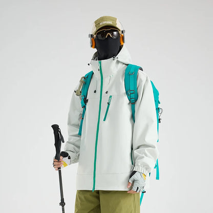 CHRLCK Men Women Hiking 3-in-1 Jackets Waterproof New Windproof Windbreaker Camping Climbing Trekking Outdoor Jacket Unisex