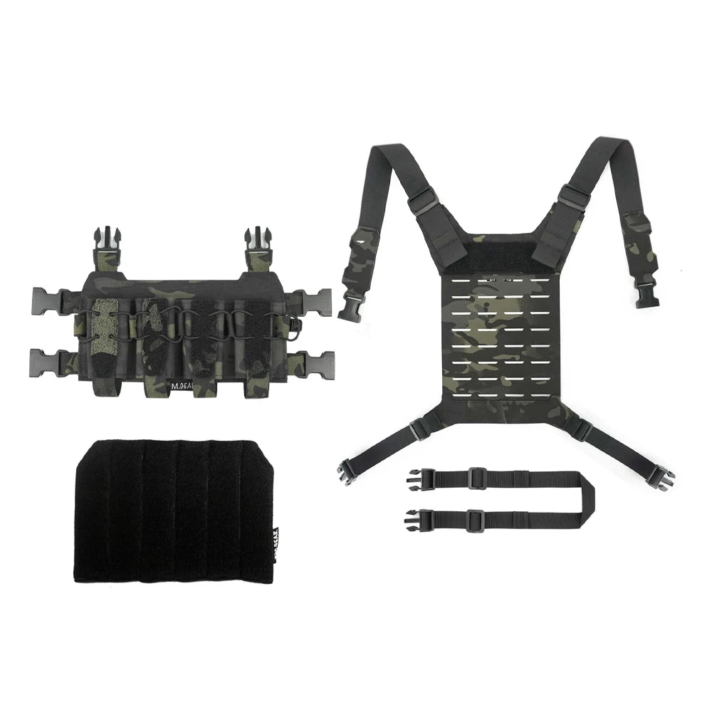 DMGear 9MM Hunting Fan Outdoor Quadruple Multi-function Kit SQB Personality End Camouflage Tactical Chest Hanging