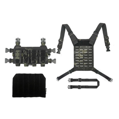 DMGear 9MM Hunting Fan Outdoor Quadruple Multi-function Kit SQB Personality End Camouflage Tactical Chest Hanging