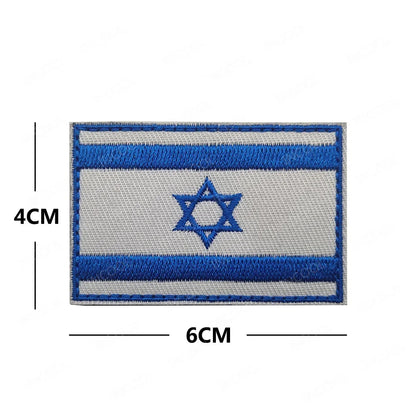 Israel Flag Embroidered Patches PVC Rubber Israeli Sticker Appliqued For Clothing