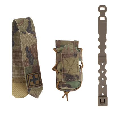 Universal Tourniquet Pouch Split Design Micro Trauma Outdoor First Aid Kit Flip-top Type Adapt To Belt Plate Carrier