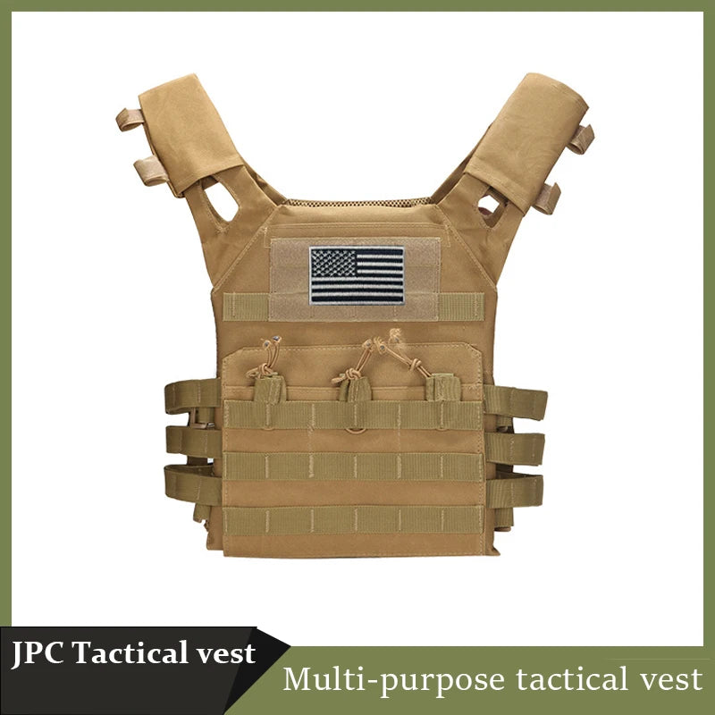 Nylon Tactical Vest Body Armor Hunting Carrier Airsoft Accessories Combat MOLLE Camo Vests