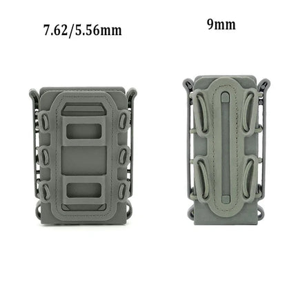 2PCS/Set Molle Magazine Pouch 5.56 7.62 9mm Mag Holster Rifle Pistol Magaizne Case Holder for AR15 M4 AK Glock 17 M9 Universal