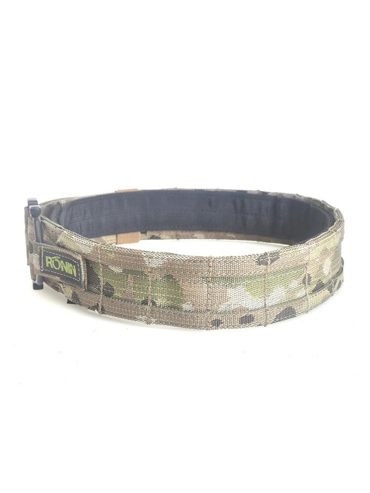 50cm 2 inch Width Ronin Style Tactical Molle Belt Outdoor Hunting Double Layer Belt Molle System Belt