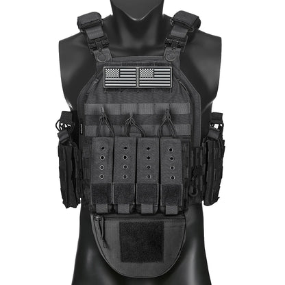 MOLLE system expansion vest hidden triple pocket multi zone pocket Magic Sticky design