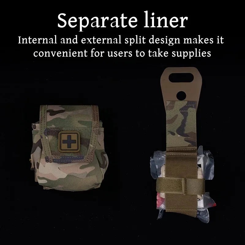 MOLLE First Aid Waist Bag – Portable Survival Kit Pouch, Camo EDC Accessory Bag for Outdoor Hunting