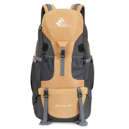 50L Hiking Backpack Water-Resistant Trekking Rucksack with Shoe Compartment Breathable Support for Camping Travel