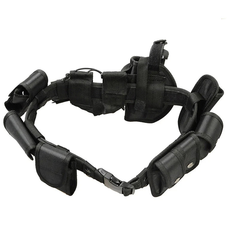 %#Outdoor Hunting Waist Belt Training Duty Security Equipment Ten piece Set Accessories Belt, Multi functional Nylon Belt